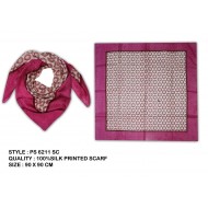 Pañuelo 100% seda Jaipur,tamaño 90 x 90 cms ,estampado tonos rosa